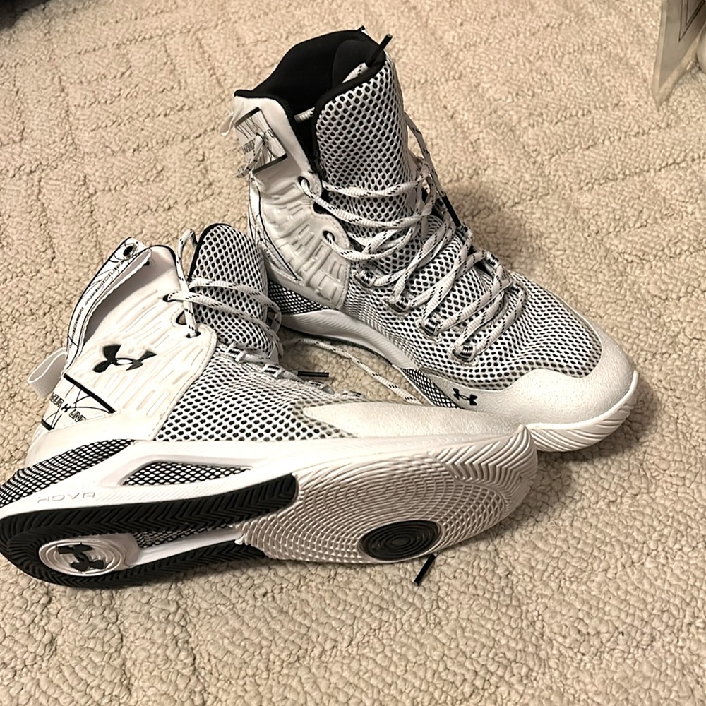 Under Armour HOVR volleyball shoes.